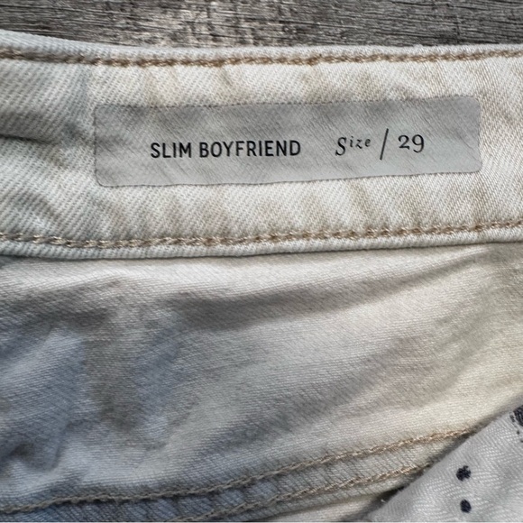 Pilcro Anthropologie Florise High Rise Slim Boyfriend Floral Denim Shorts Sz 29 - Picture 11 of 13